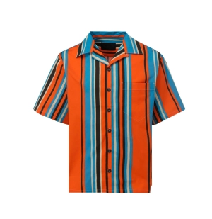 Prada Short-Sleeved Striped Shirt