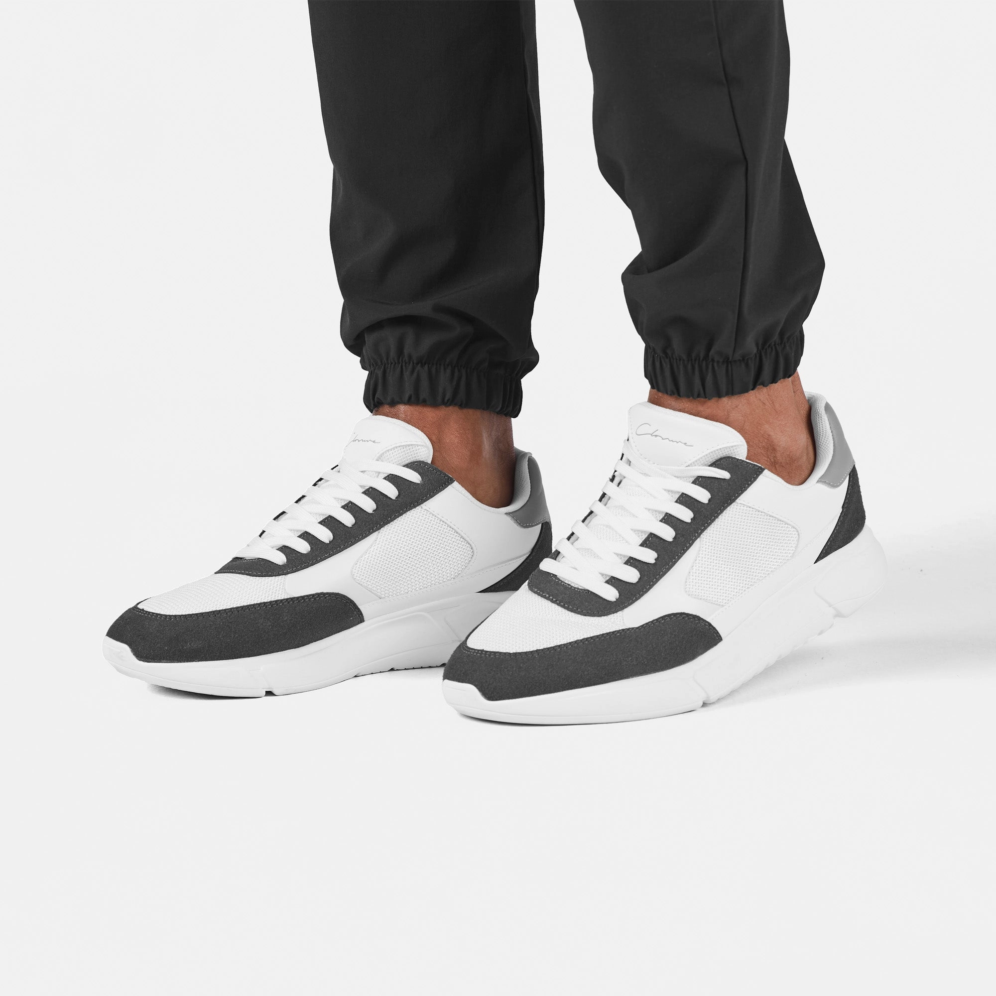 Premium Mesh Runner | White Dark Grey