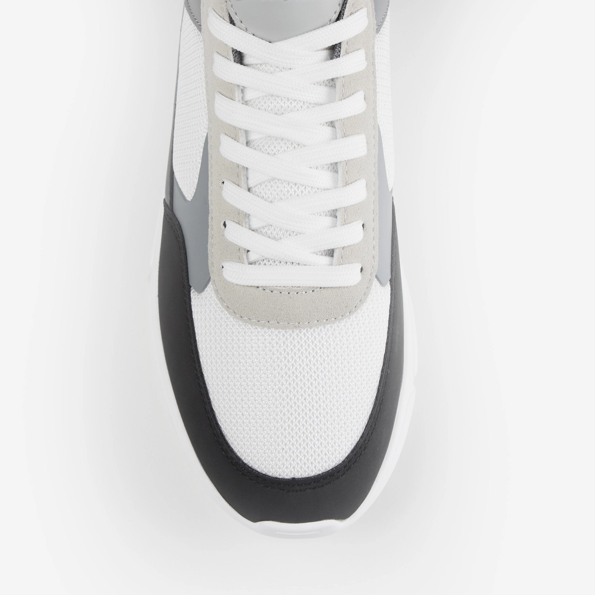 Premium Mesh Runner | White Grey Black