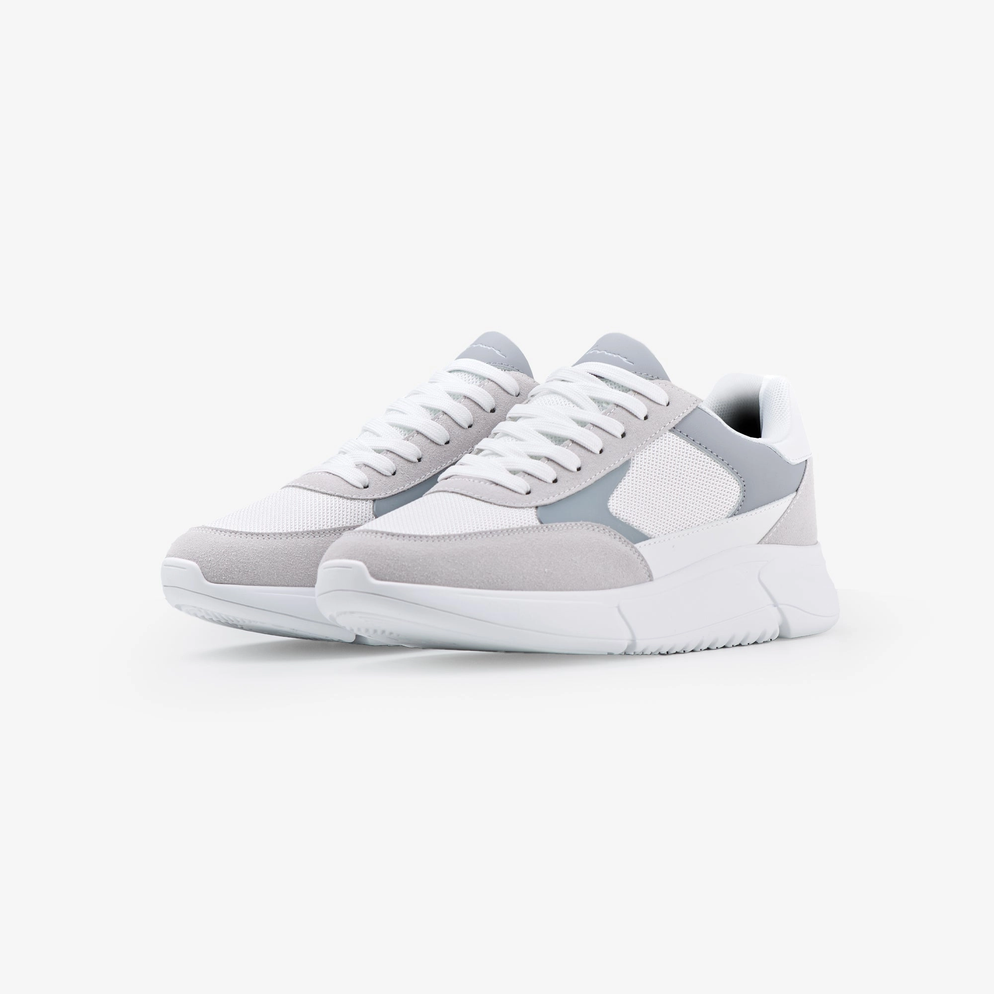 Premium Mesh Runner | White Grey