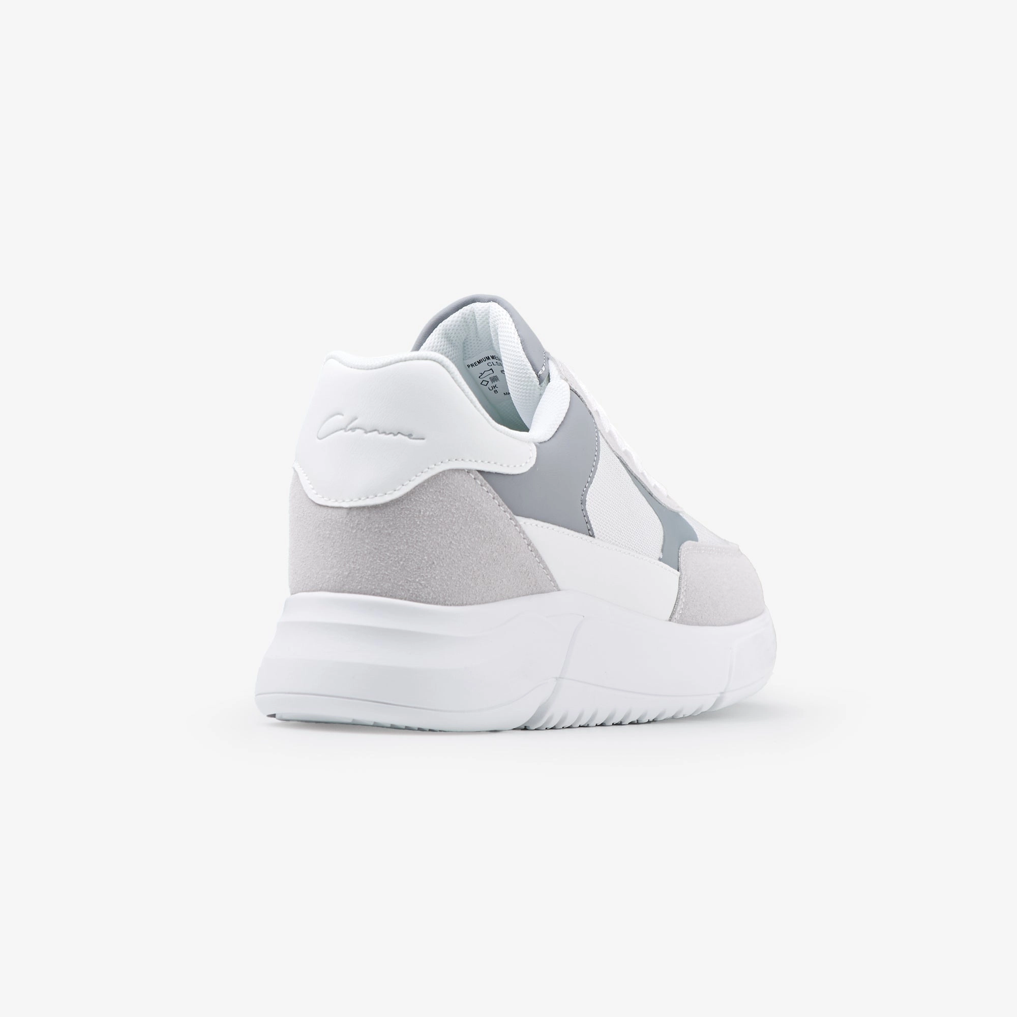 Premium Mesh Runner | White Grey