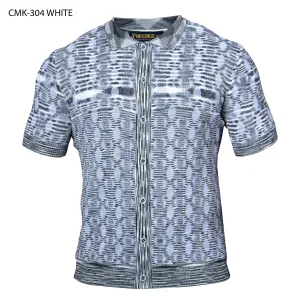 Prestige CMK-304 Short Sleeve Cardigans - White