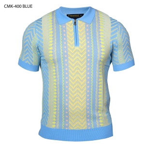 Prestige CMK-400 Zip Polo Shirt - Blue