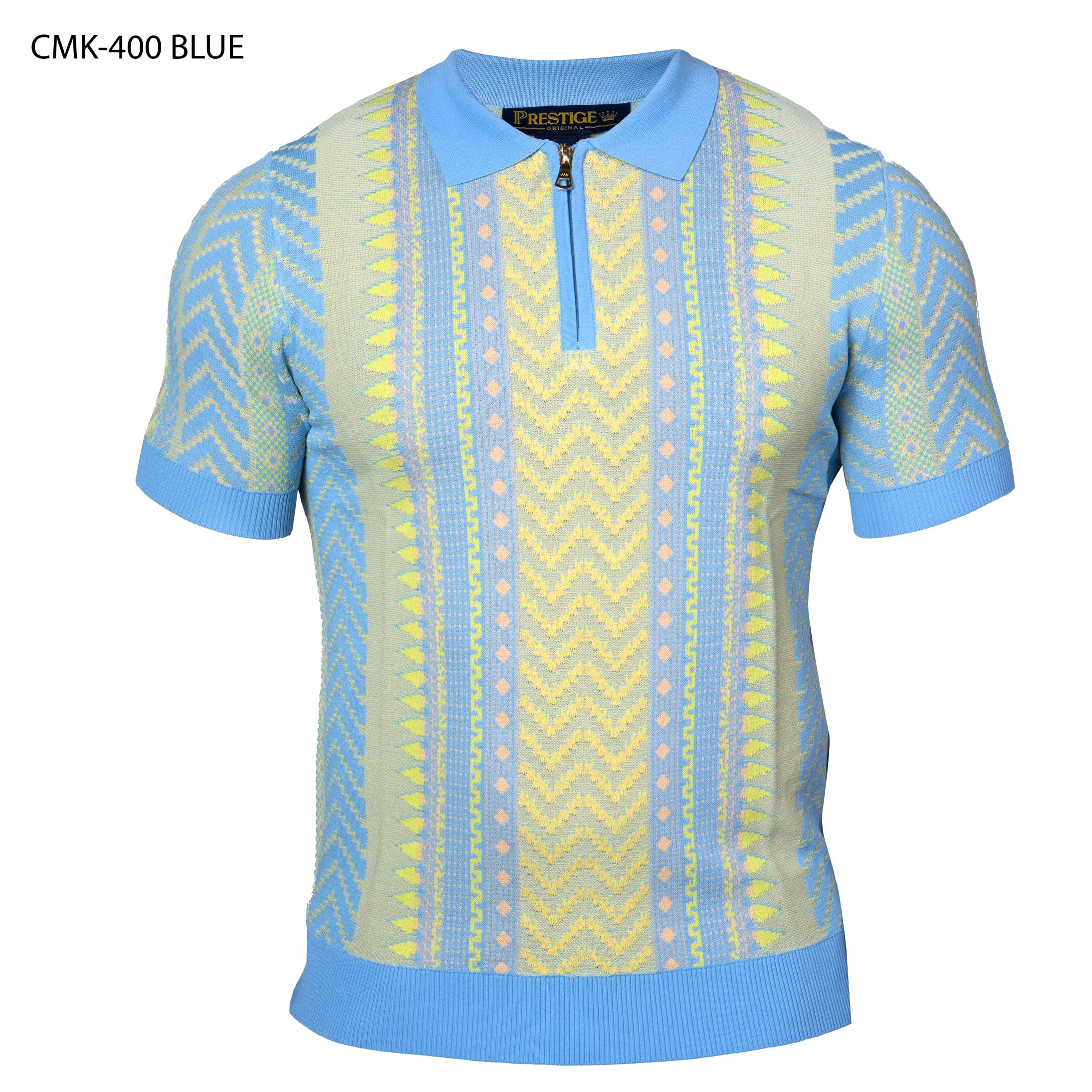 Prestige CMK-400 Zip Polo Shirt - Blue