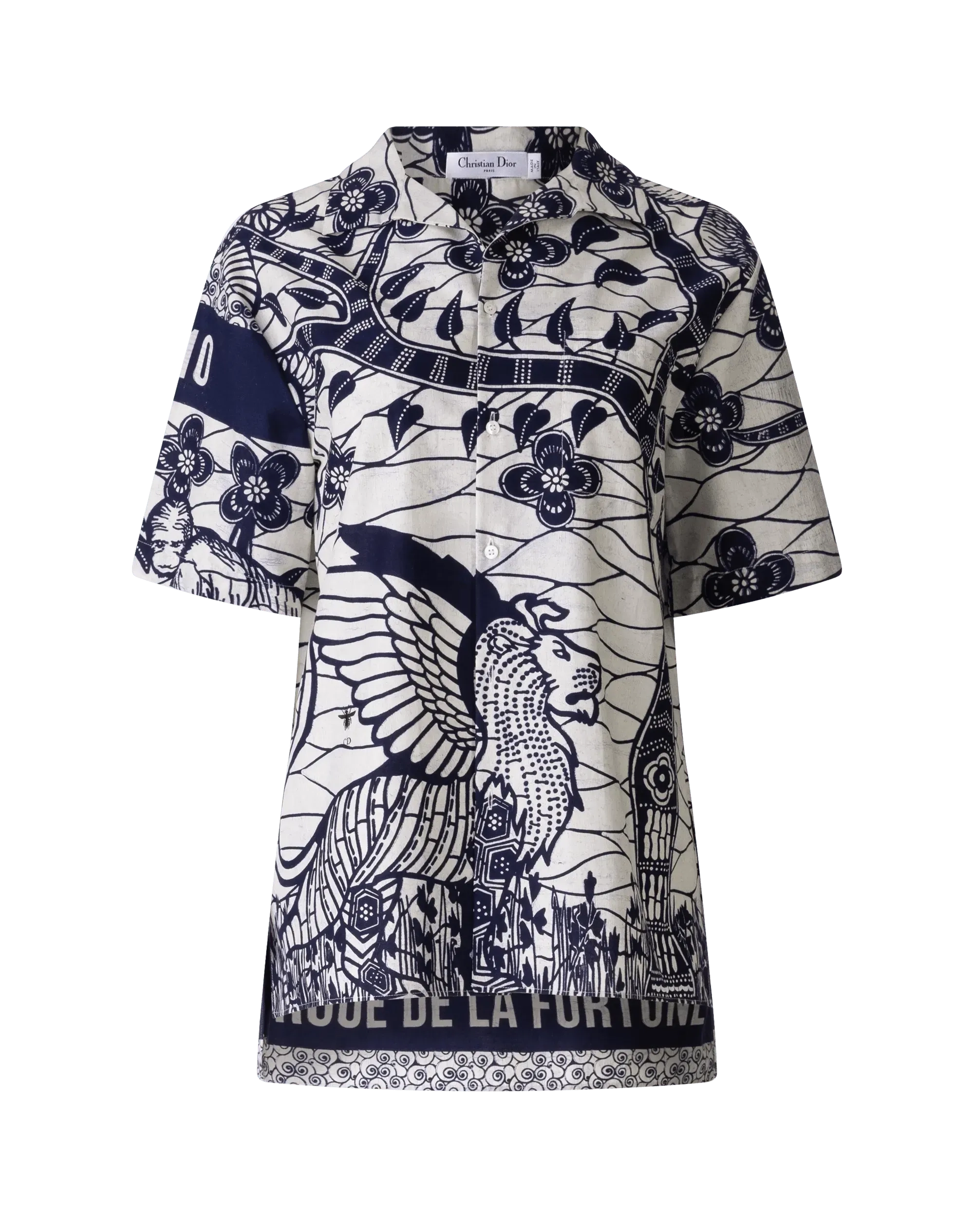 Printed Button Up Cotton Shirt