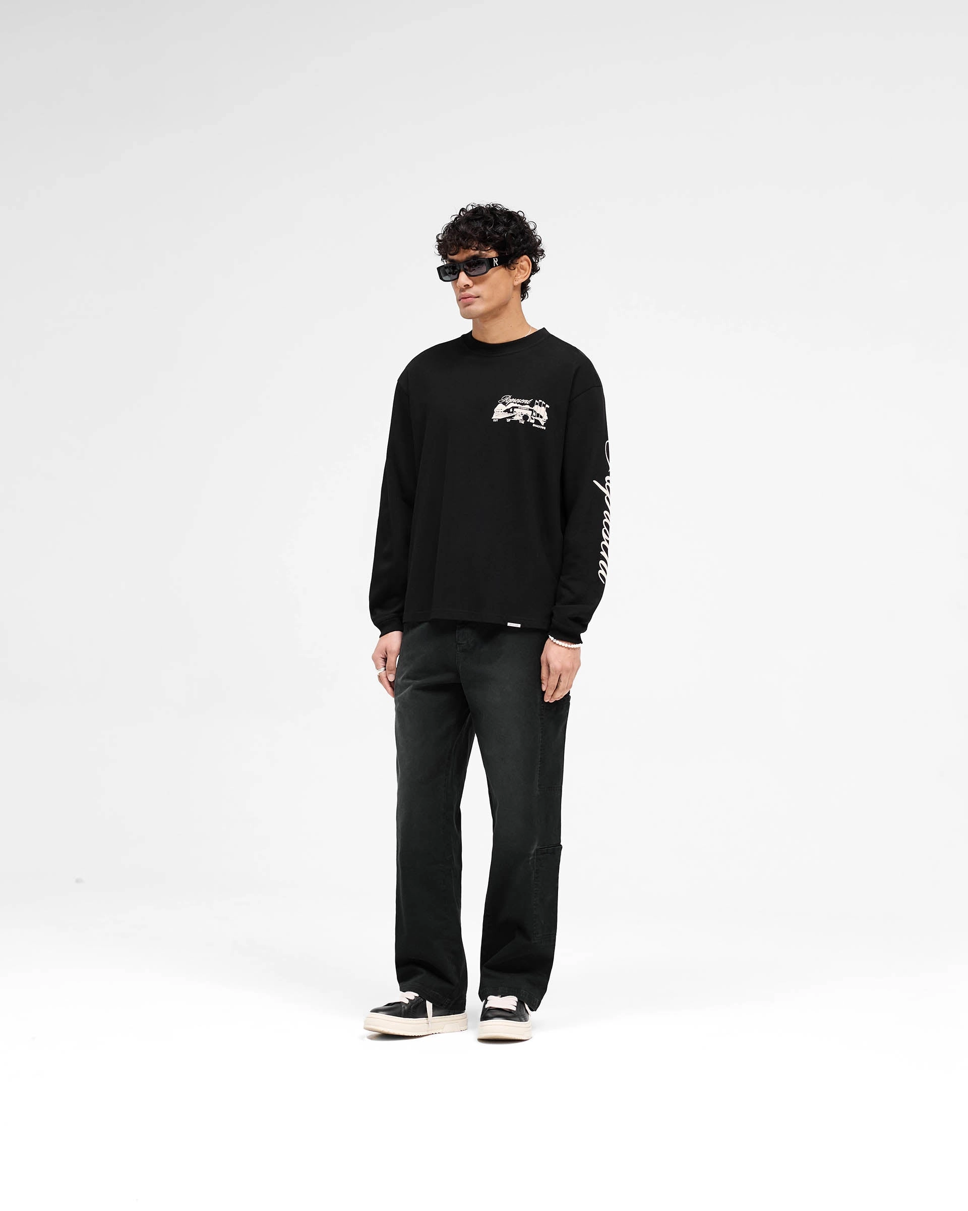 Raceway Long Sleeve T-Shirt - Jet Black