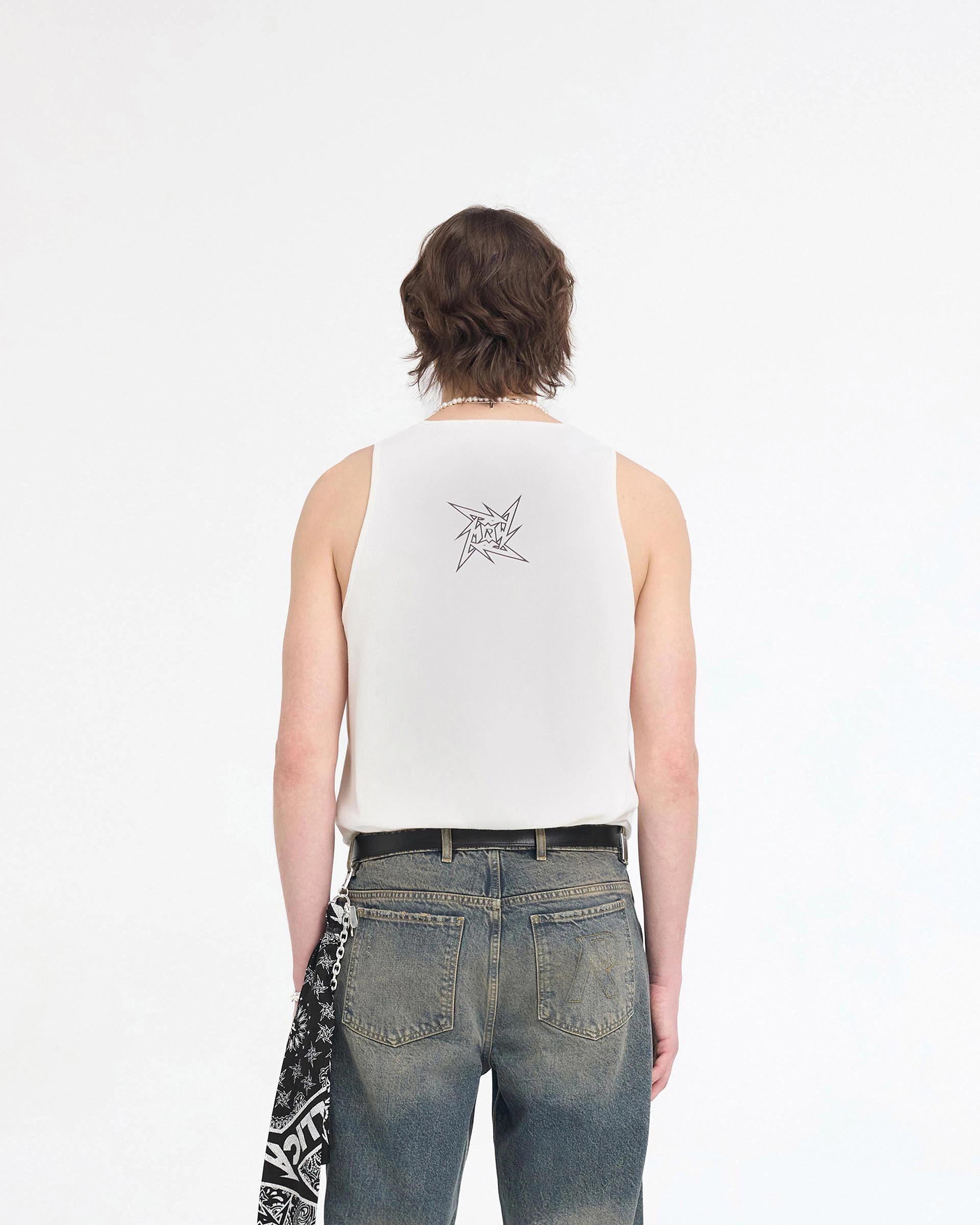 Represent X Metallica Local Crew Vest - Flat White