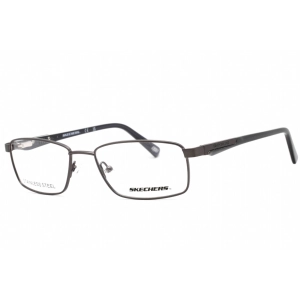 Skechers Men's Eyeglasses - Matte Gunmetal Metal Rectangular Frame | SE3232 009