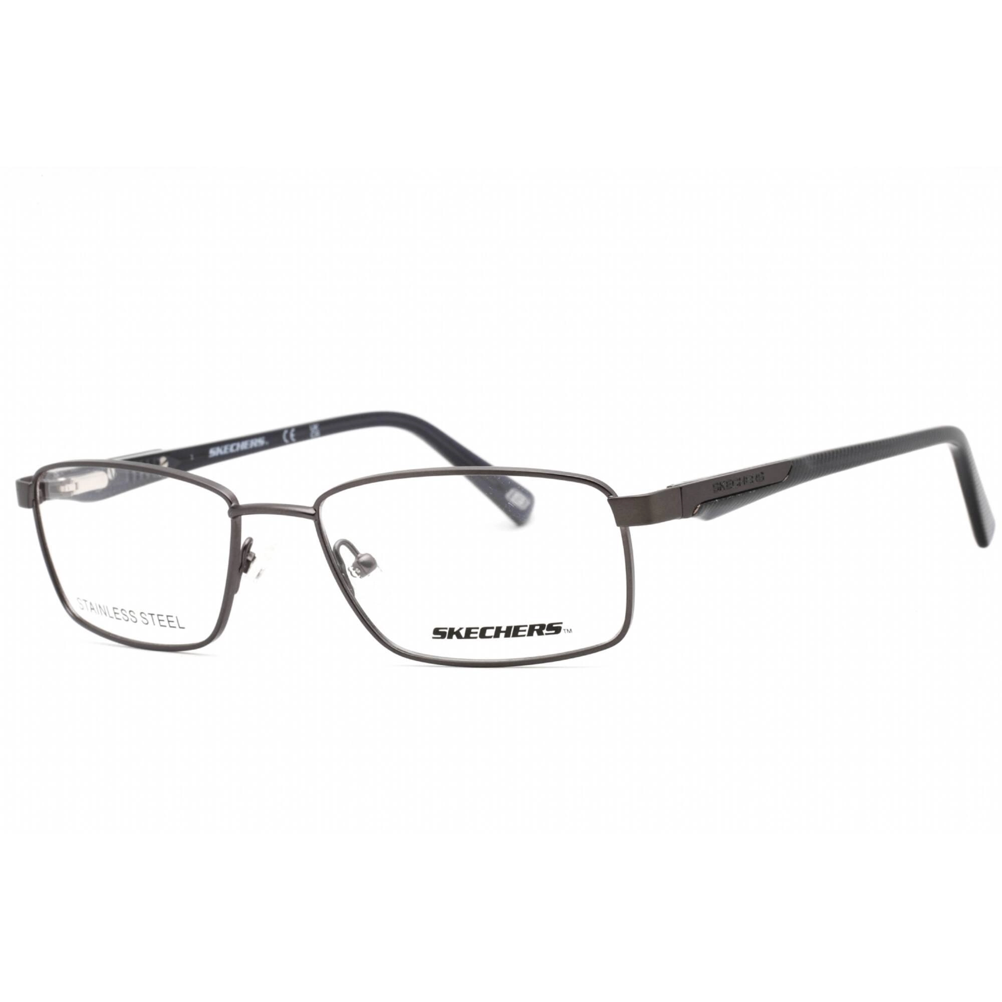 Skechers Men's Eyeglasses - Matte Gunmetal Metal Rectangular Frame | SE3232 009