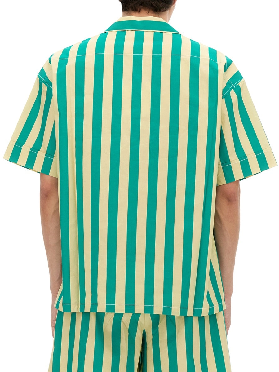 Sunnei Striped Short-Sleeved Shirt