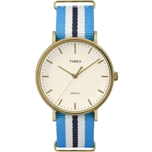 Timex Men's Watch - Weekender Fairfield Cream Dial Blue/White Nylon Strap | TW2P91000