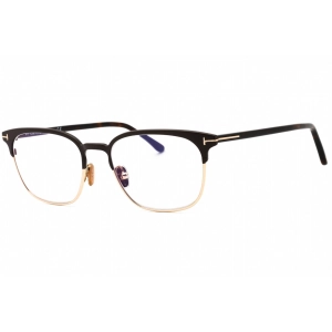 Tom Ford Men's Eyeglasses - Matte Dark Brown Square Metal Frame | FT5799-B 049