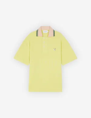 Tonal Fox Head Patch Polo Lemon