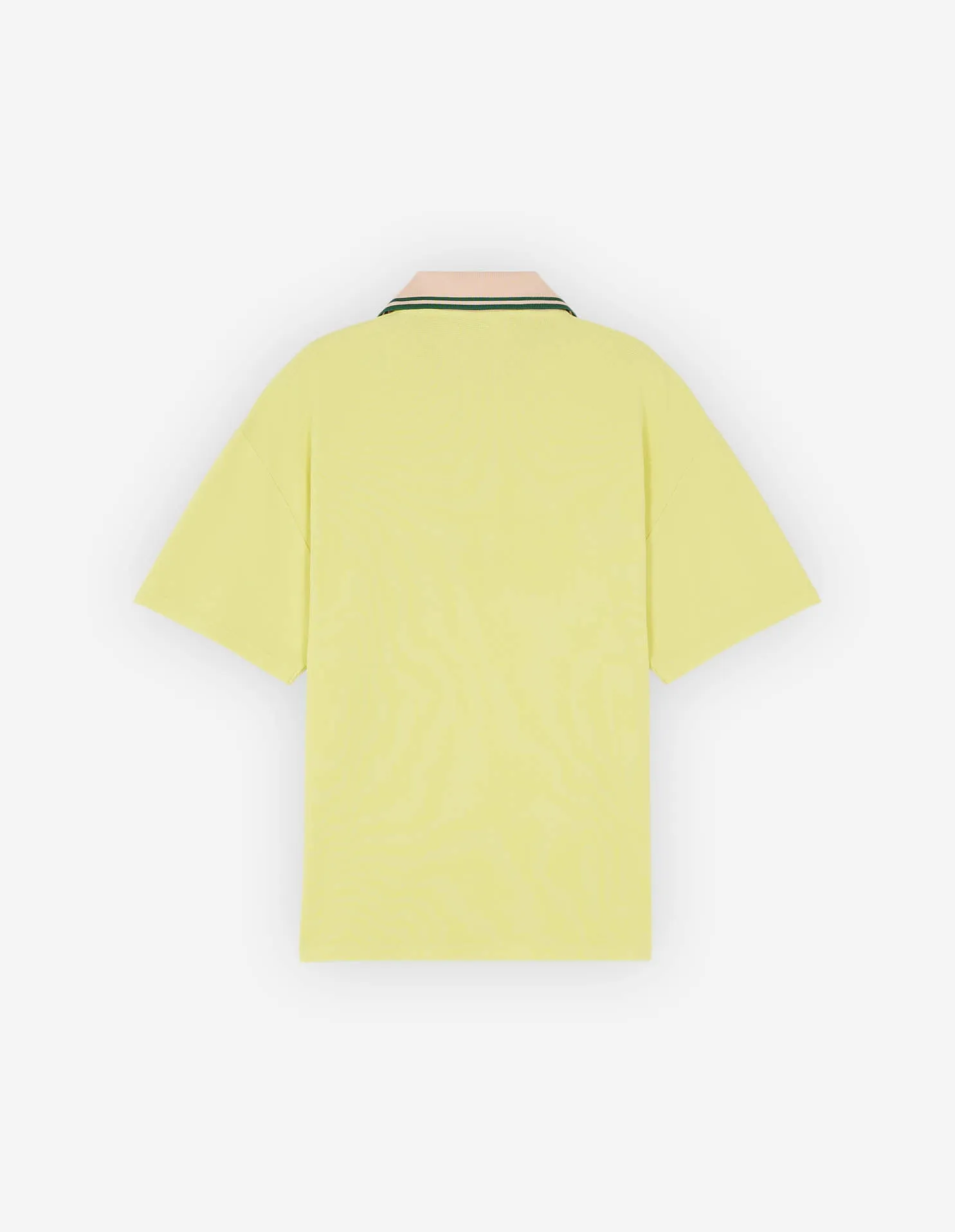 Tonal Fox Head Patch Polo Lemon