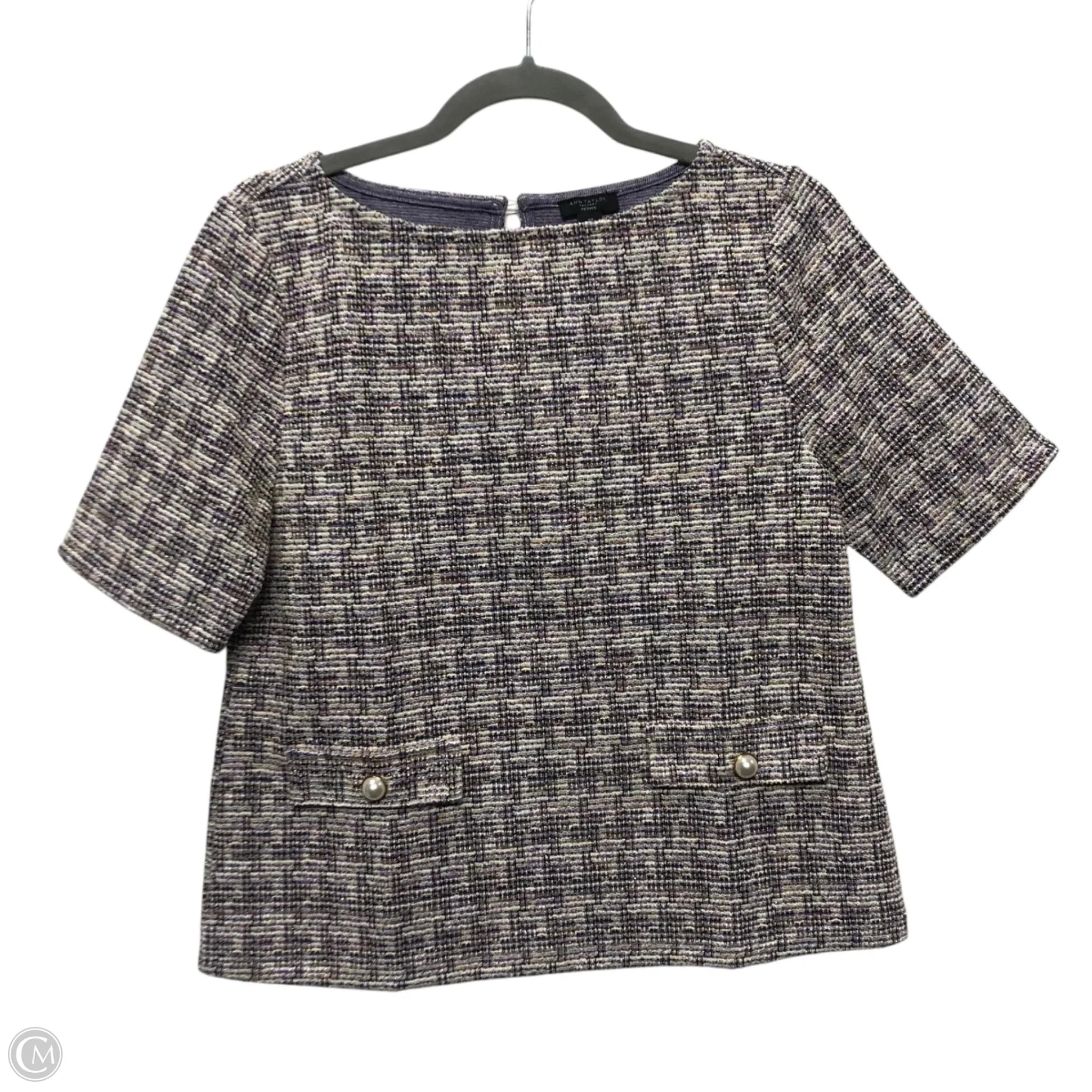 Top Short Sleeve By Loft In Multi-colored, Size: Mp