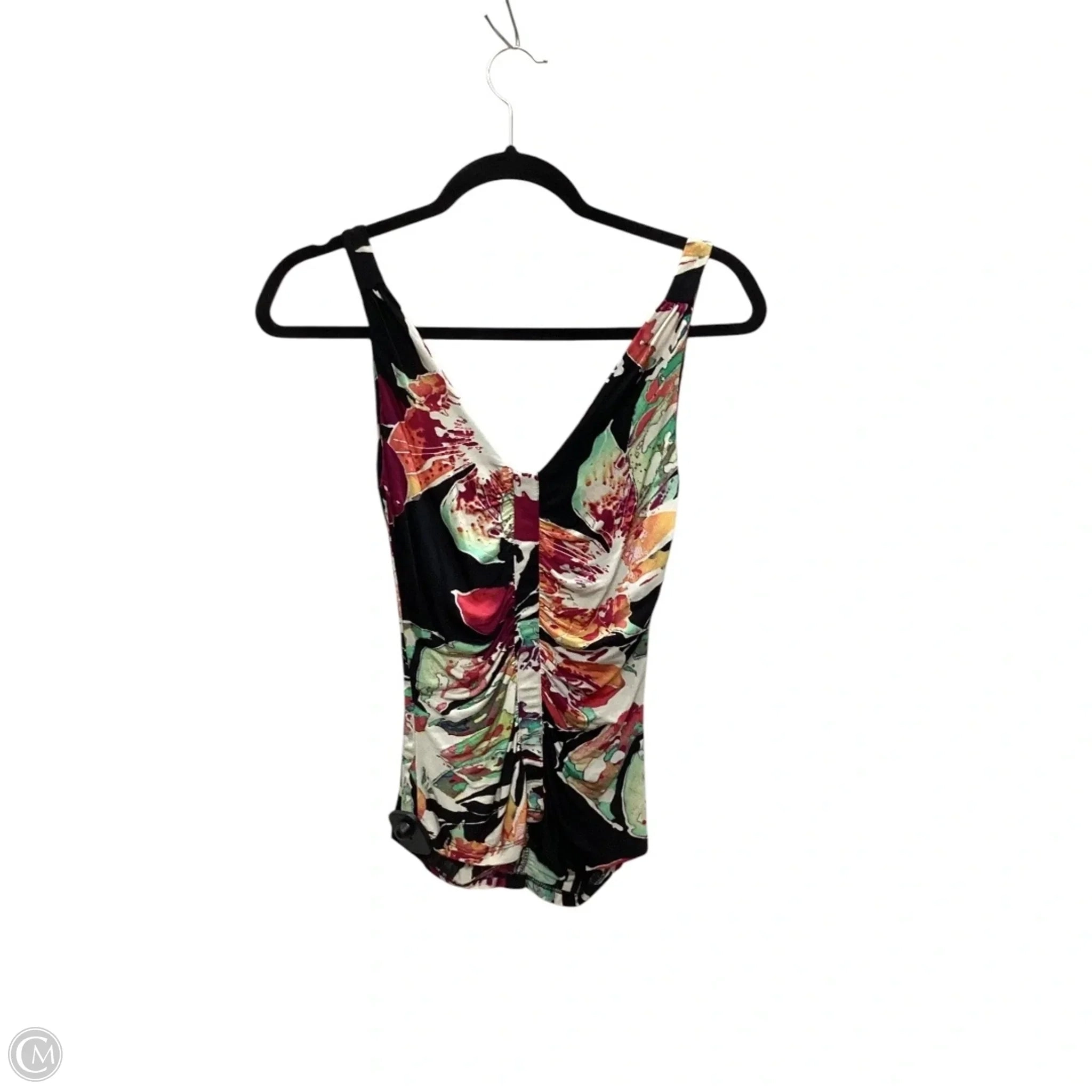 Top Sleeveless Basic By Cache In Floral Print, Size: M