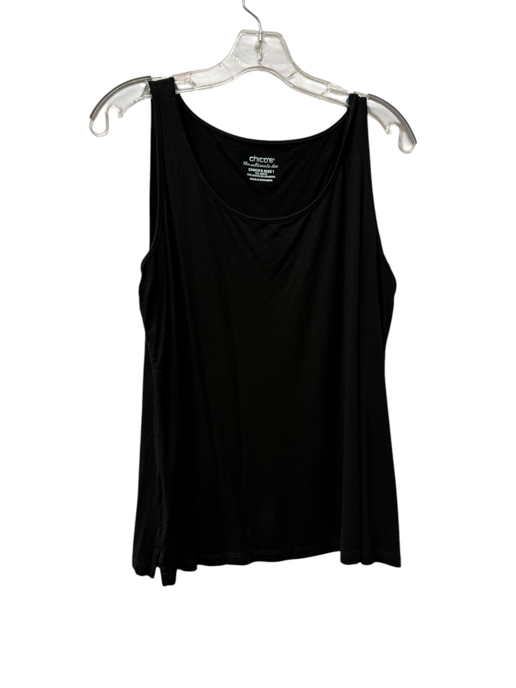 Top Sleeveless Basic By Chicos In Black, Size:M