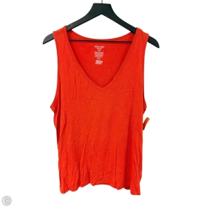 Top Sleeveless Basic By Nine West Apparel In Orange, Size: Xxl