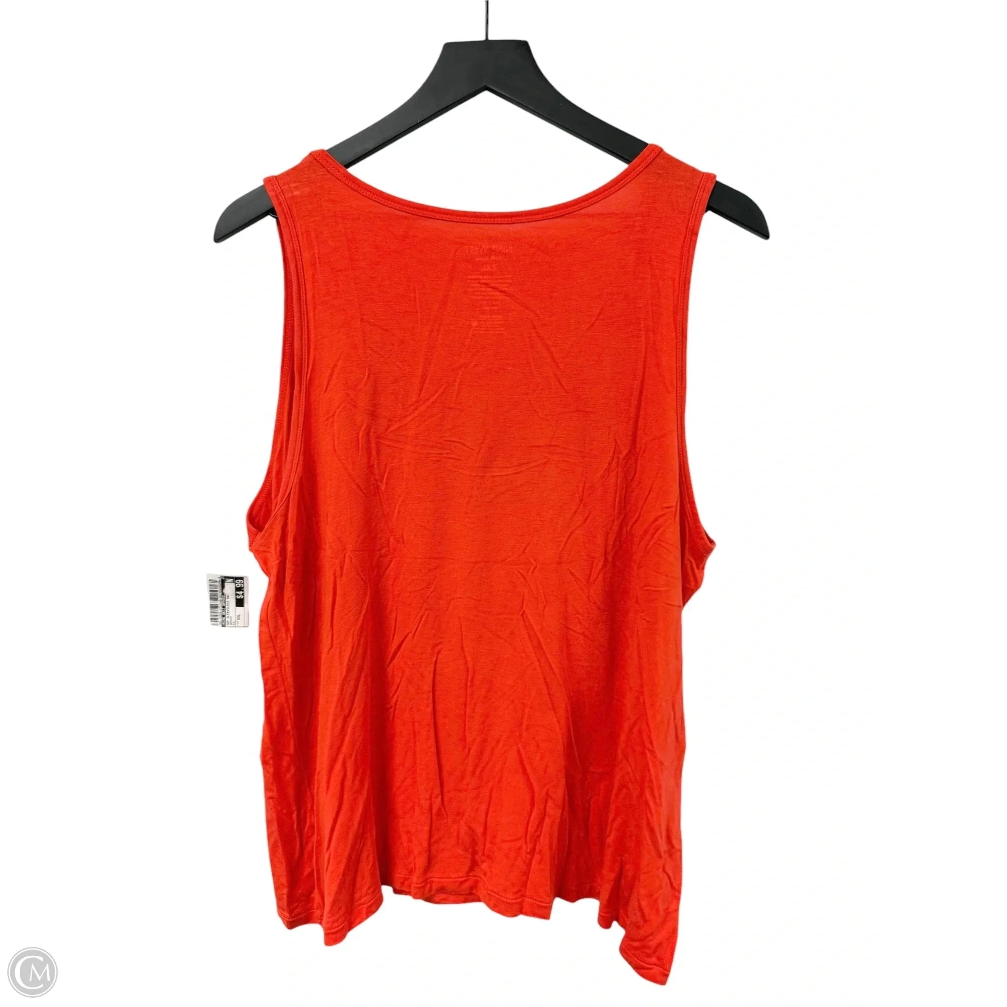 Top Sleeveless Basic By Nine West Apparel In Orange, Size: Xxl