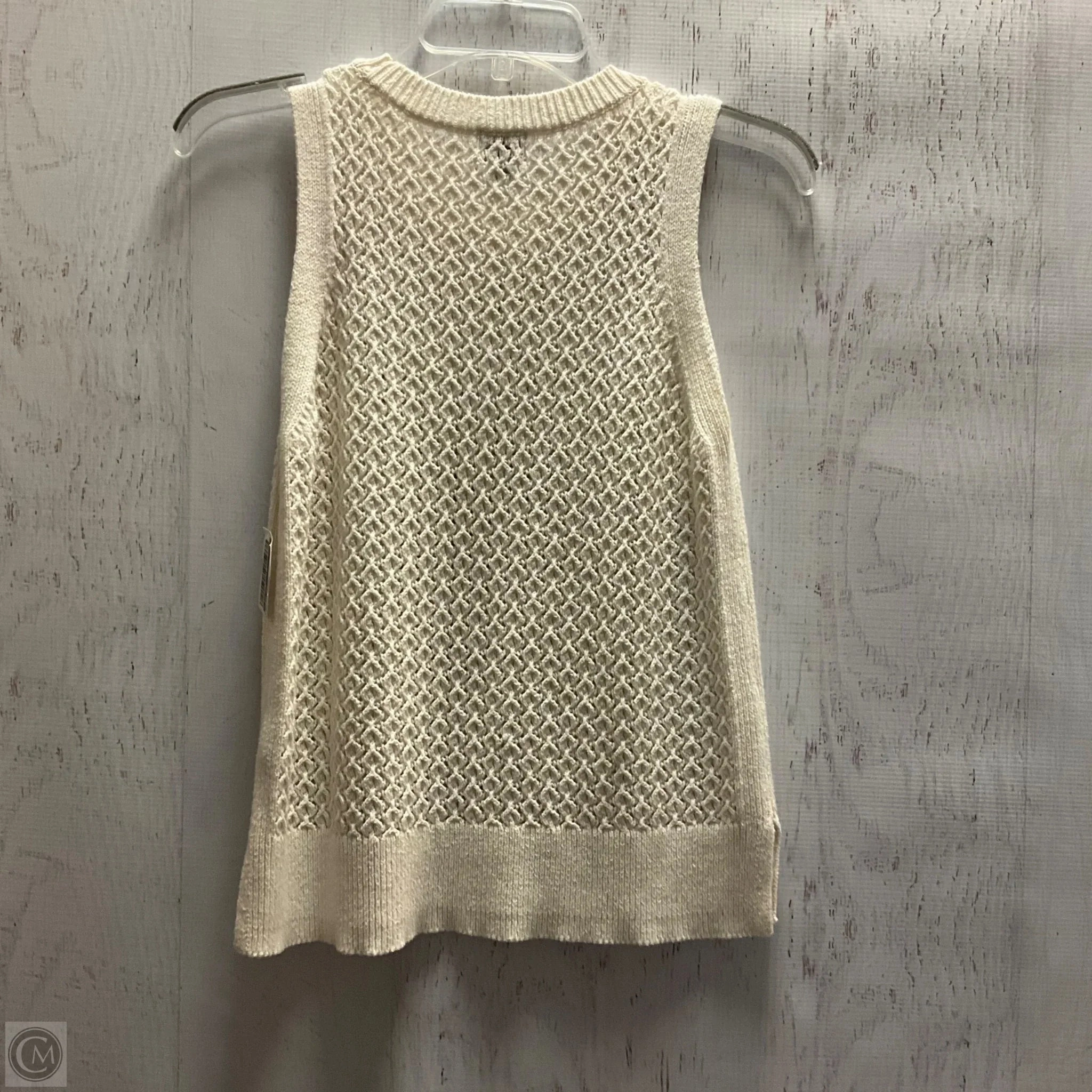 Top Sleeveless By A New Day In Cream, Size: S