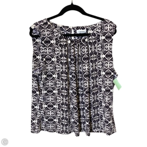 Top Sleeveless By Calvin Klein In Black & White, Size: 2x