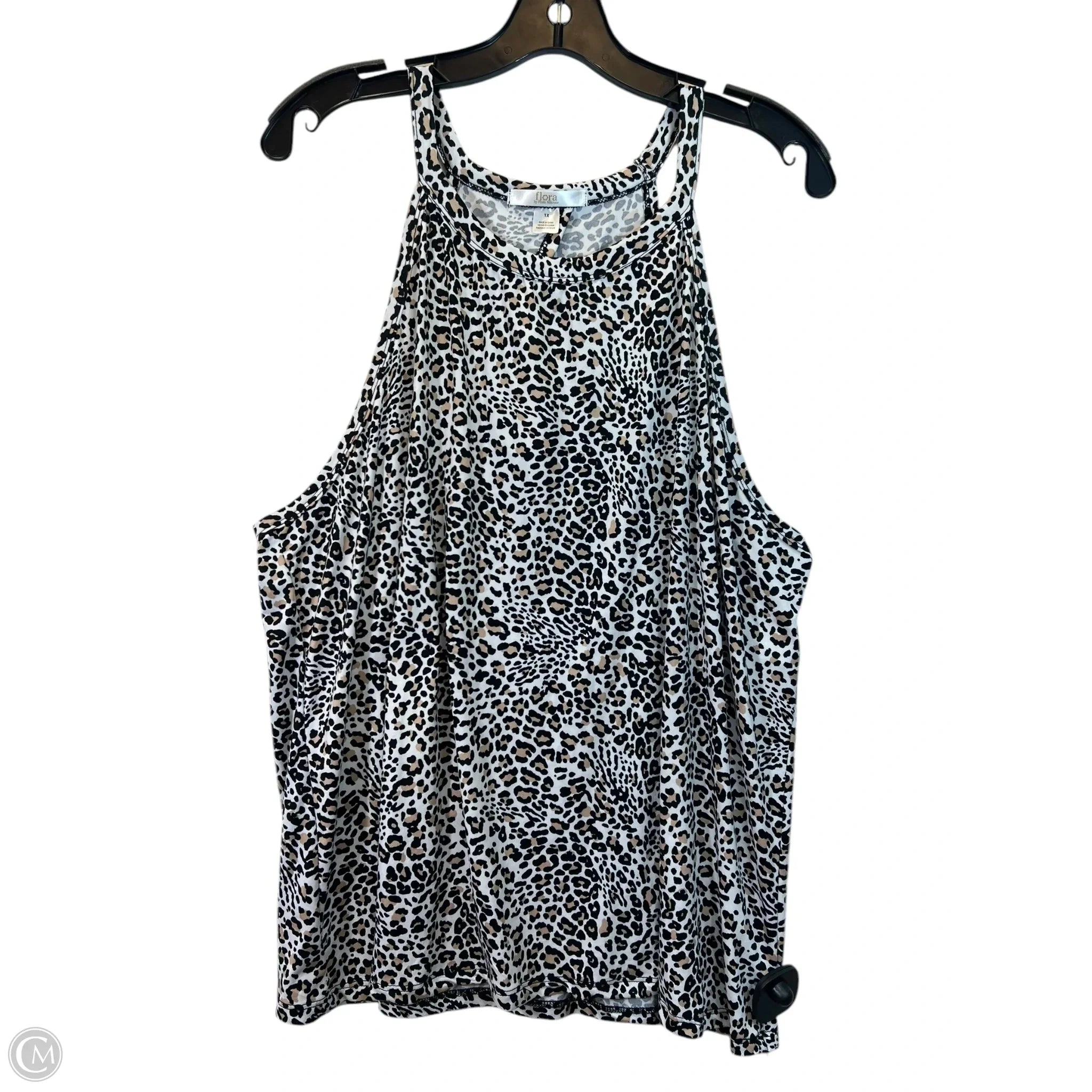 Top Sleeveless By Flora Nikrooz In Animal Print, Size: 1x