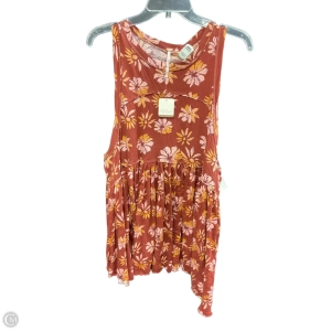 Top Sleeveless By Free People In Red & Tan, Size: S