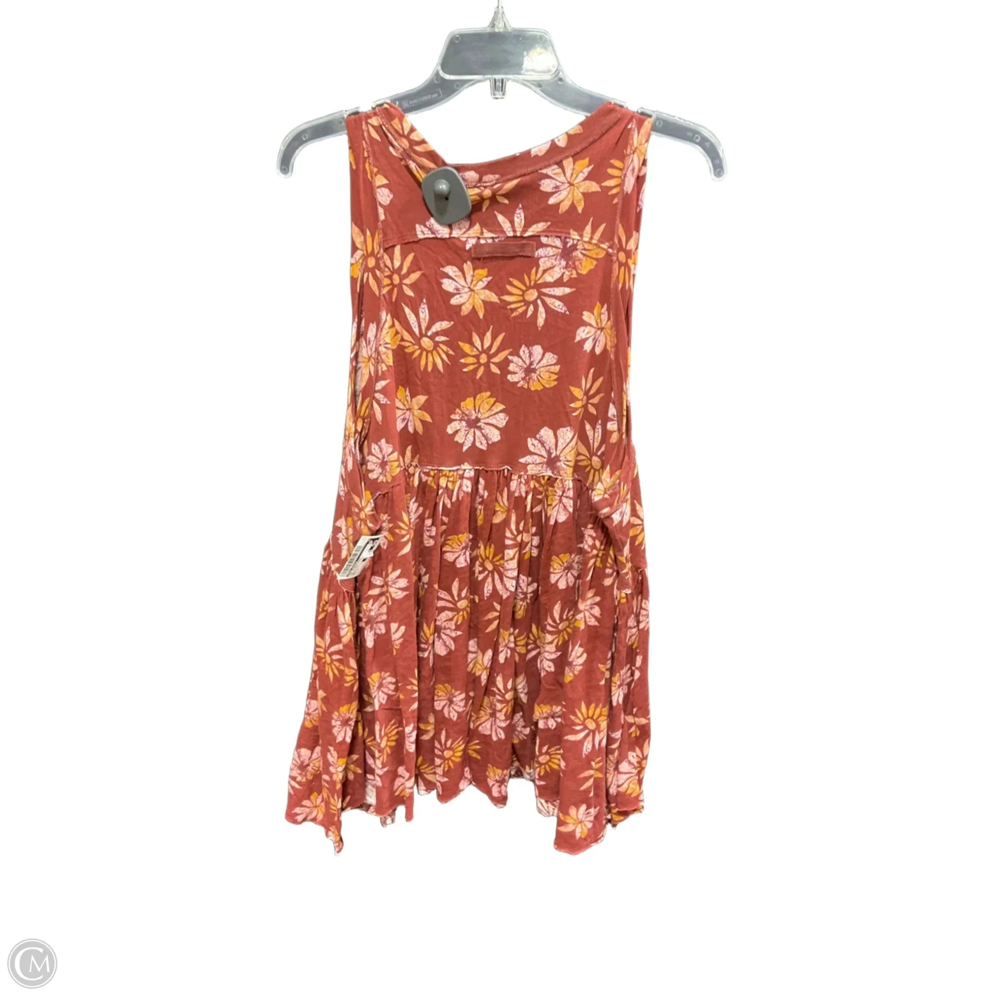 Top Sleeveless By Free People In Red & Tan, Size: S