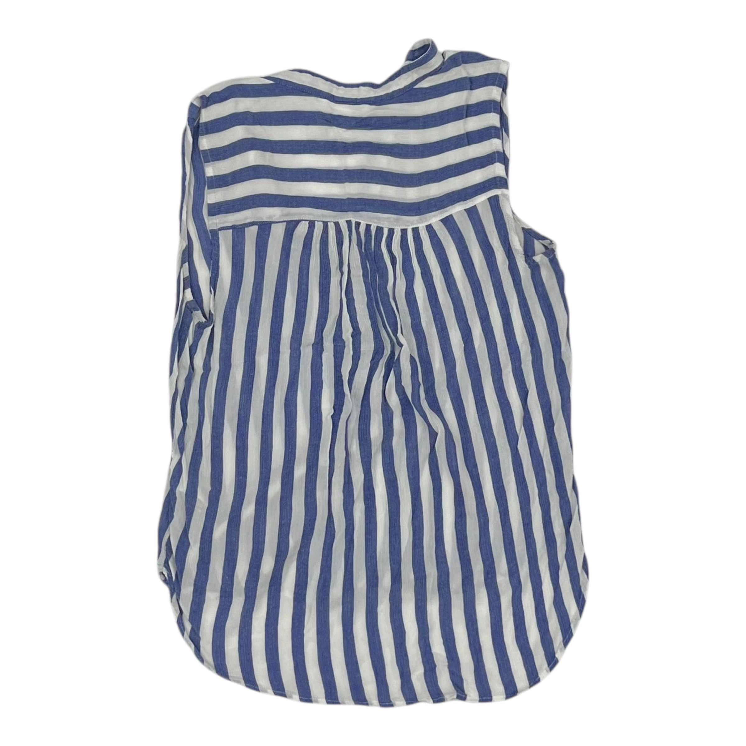Top Sleeveless By H&M In Blue & White, Size:S