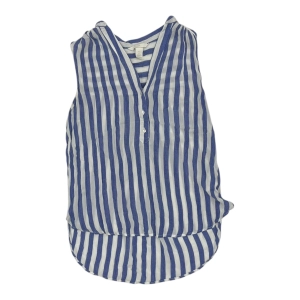 Top Sleeveless By H&M In Blue & White, Size:S