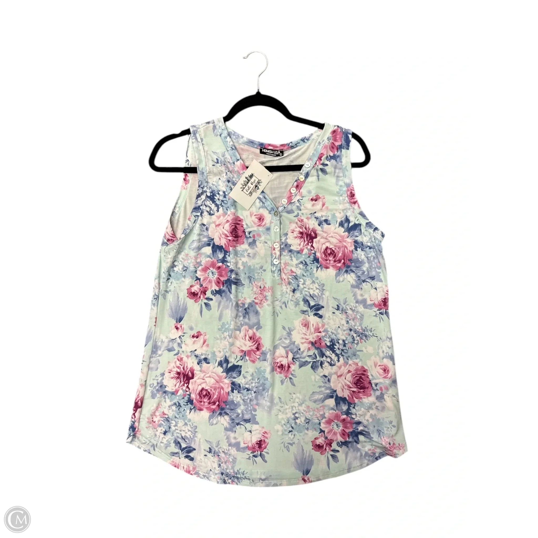 Top Sleeveless By Heimish Usa In Aqua, Size: L