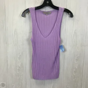 Top Sleeveless By Loft In Purple, Size: M