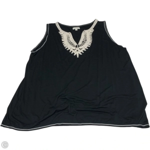 Top Sleeveless By Max Studio In Black & White, Size: 2x