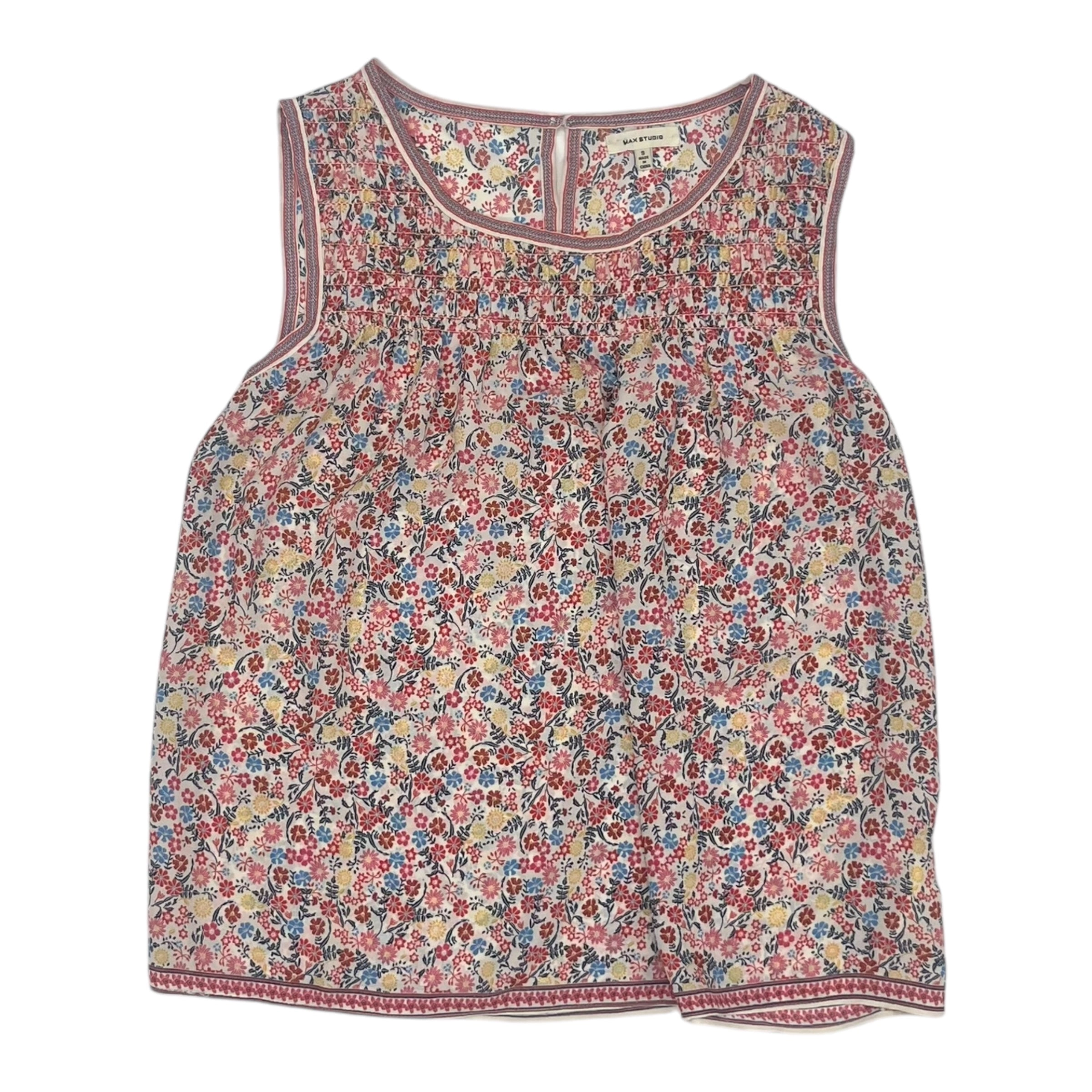Top Sleeveless By Max Studio In Floral Print, Size:S
