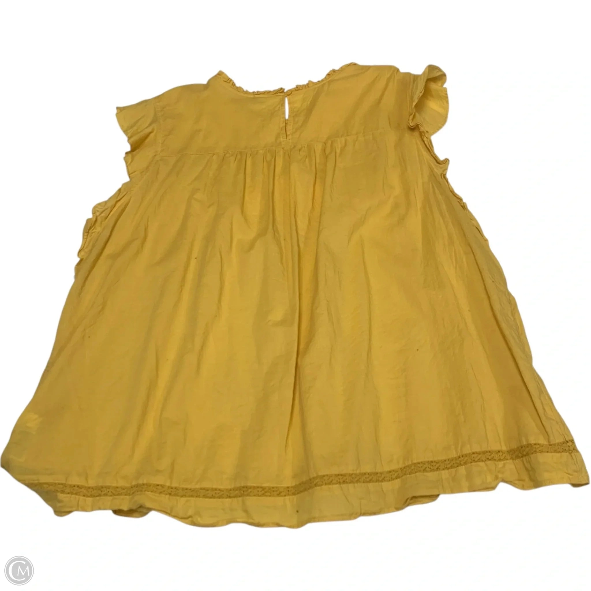 Top Sleeveless By Old Navy In Yellow, Size: 1x