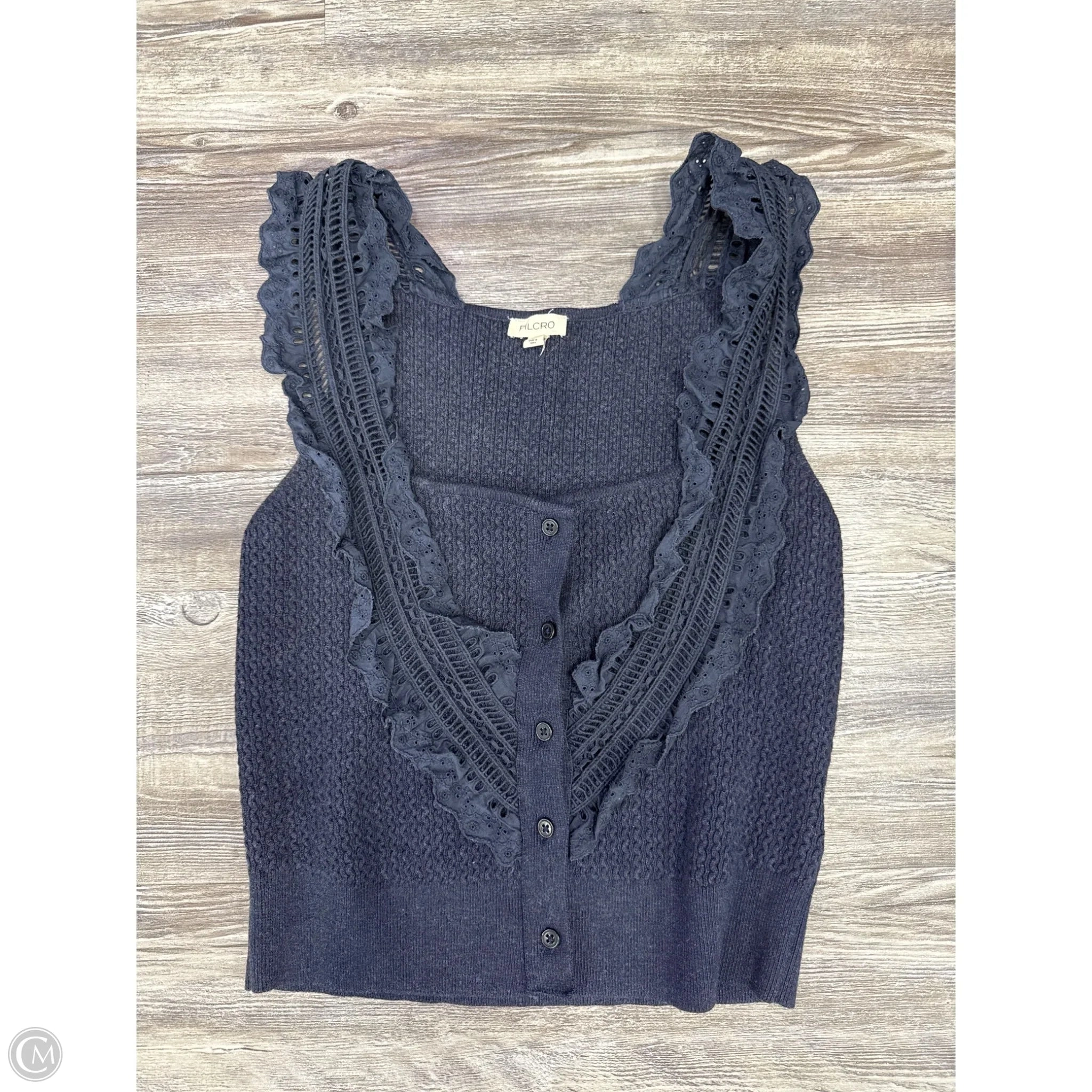Top Sleeveless By Pilcro In Navy, Size: S