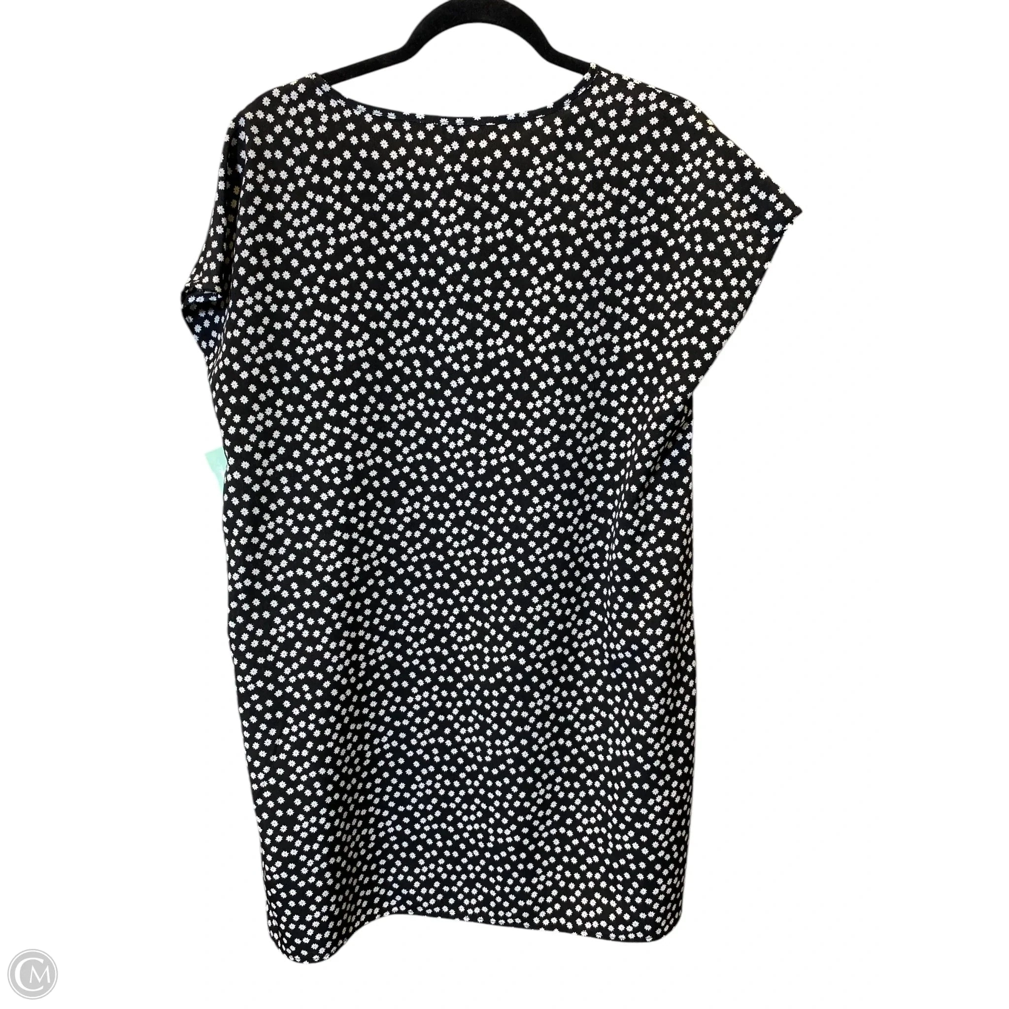 Top Sleeveless By Shein In Black & White, Size: L