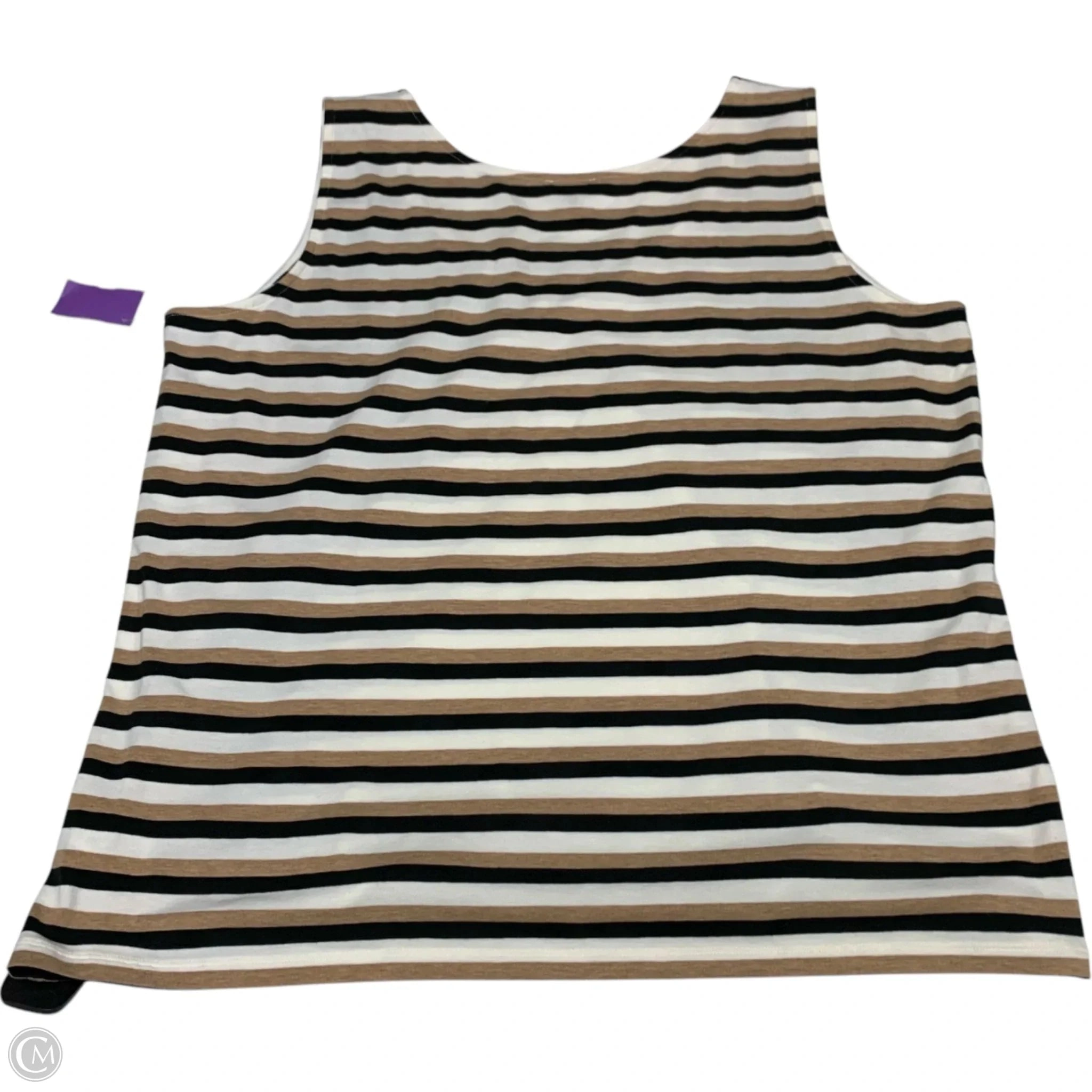 Top Sleeveless By Talbots In Striped Pattern, Size: 2x