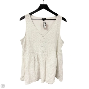 Top Sleeveless By Torrid In White, Size: 1x
