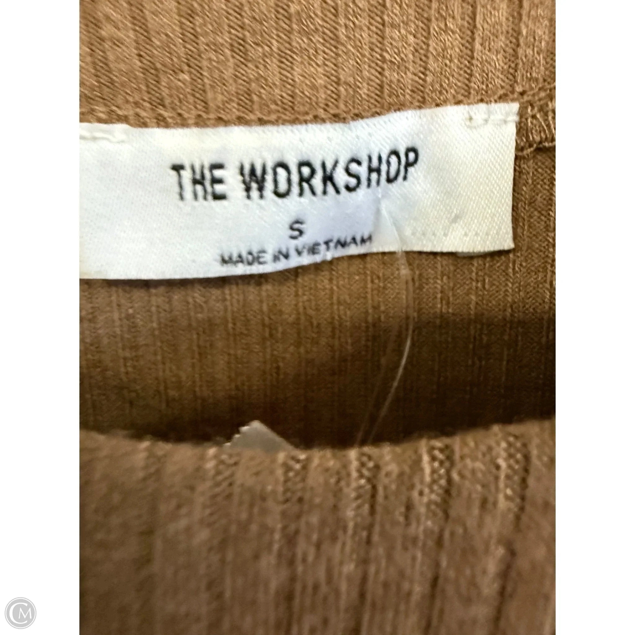 Top Sleeveless By Workshop In Brown, Size: S