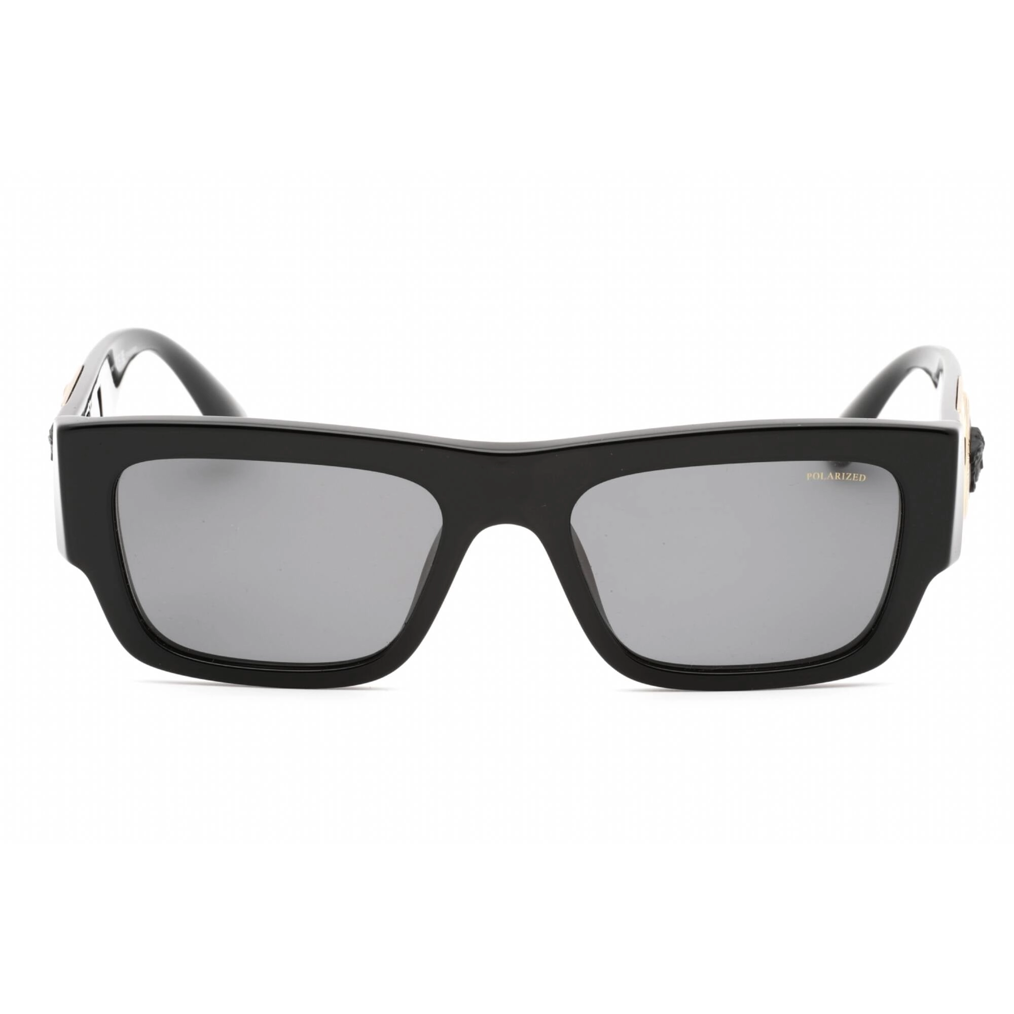 Versace Men's Sunglasses - Black Rectangular Frame Dark Grey Lens | 0VE4416U GB1/81