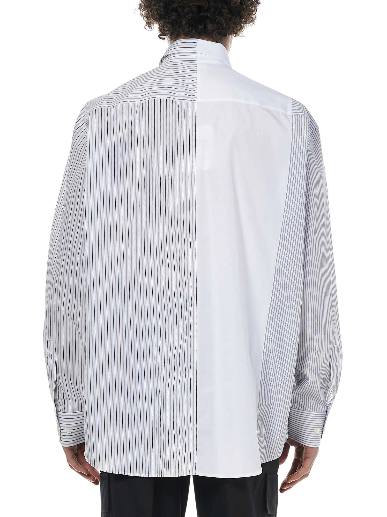 Vetements Logo Printed Striped Shirt