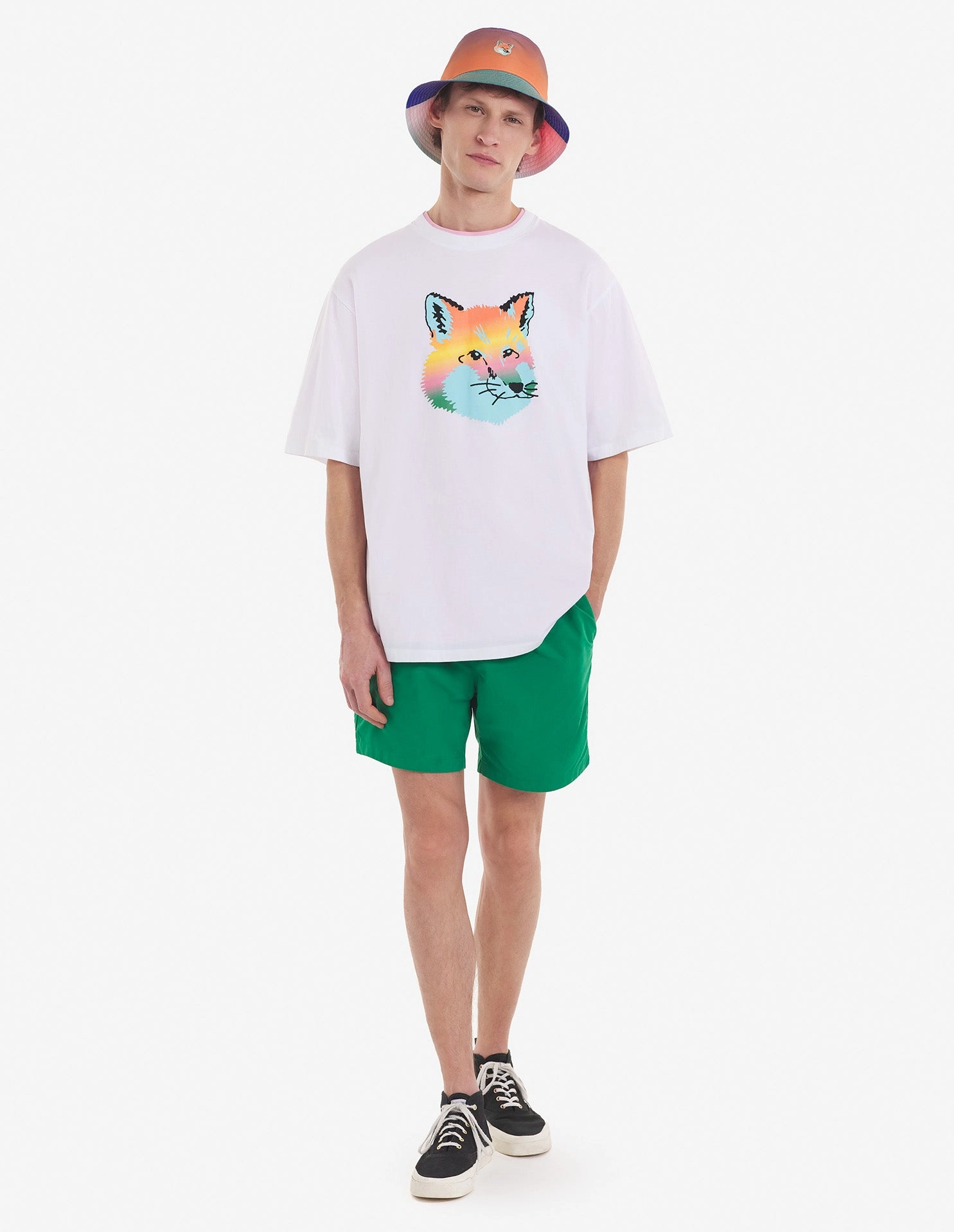 Vibrant Fox Head Easy Tee Blue Haze White