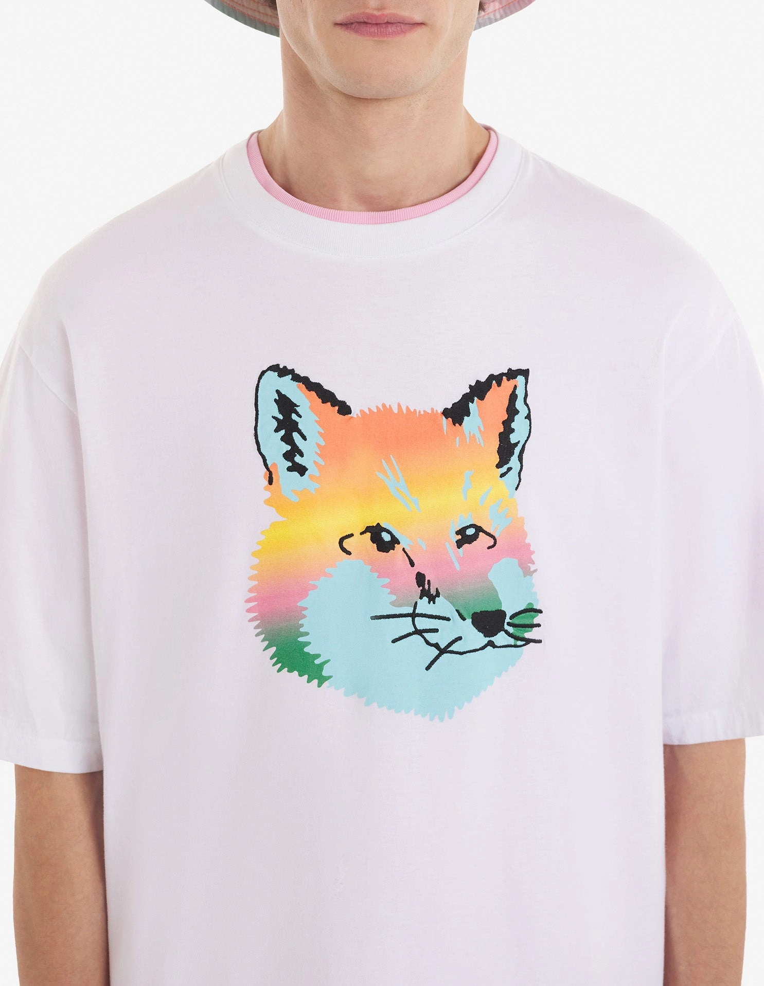 Vibrant Fox Head Easy Tee Blue Haze White