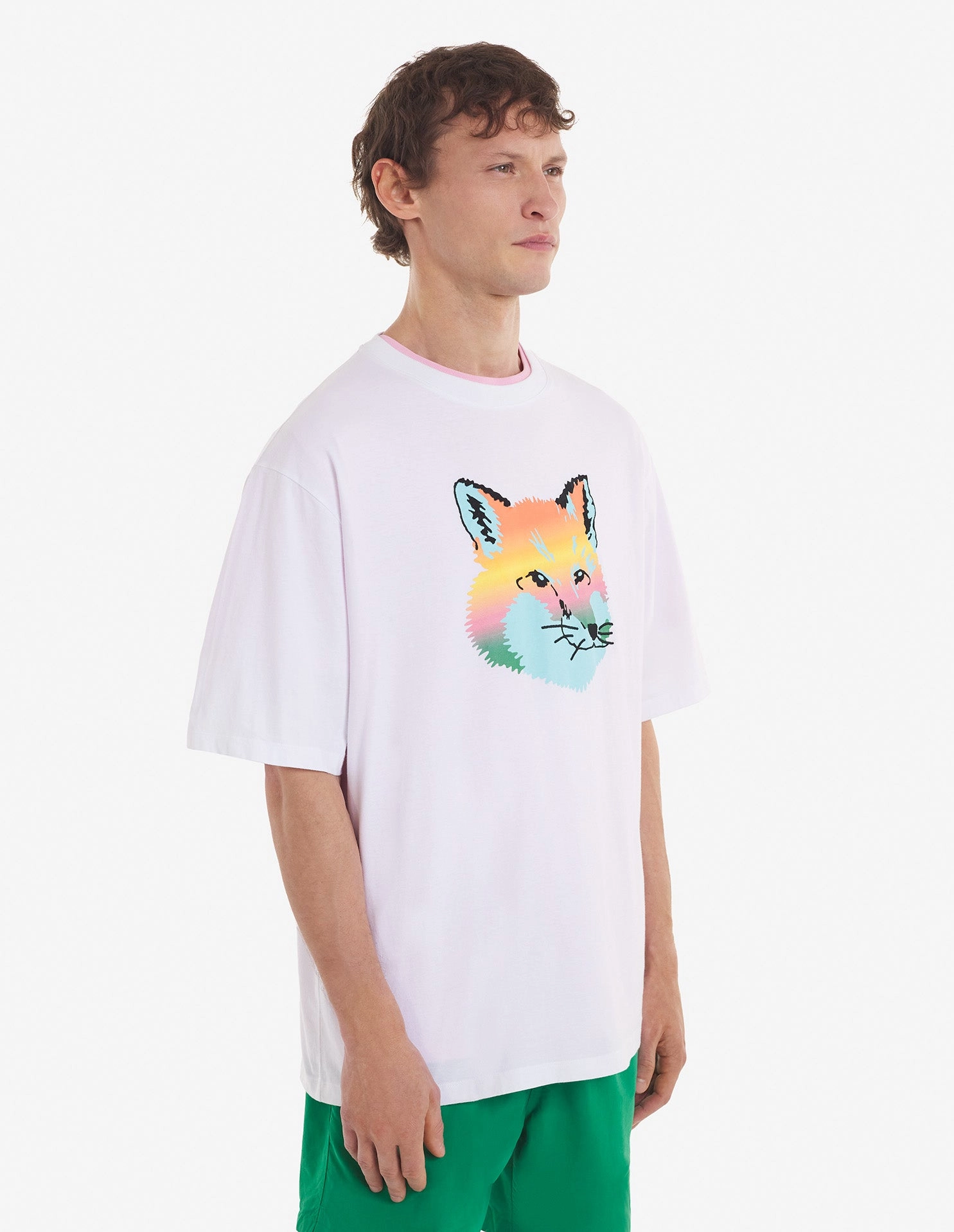 Vibrant Fox Head Easy Tee Blue Haze White
