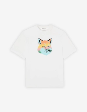 Vibrant Fox Head Easy Tee Blue Haze White