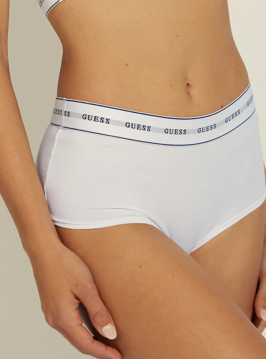 White Carrie Logo Culotte Briefs