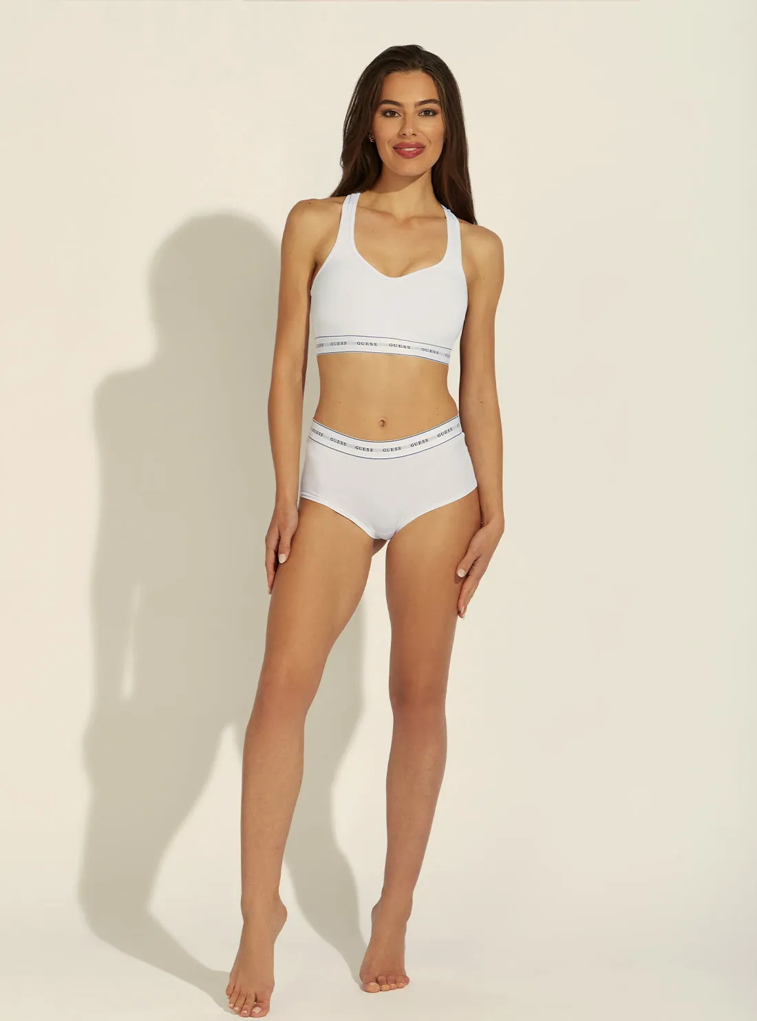 White Carrie Logo Culotte Briefs