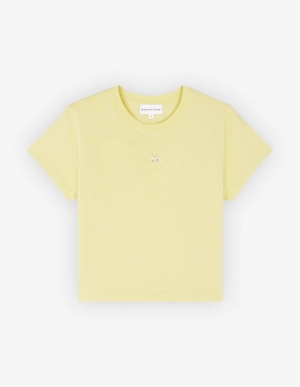 Women's Baby Fox Patch Baby Tee-shirt Chalk Yellow