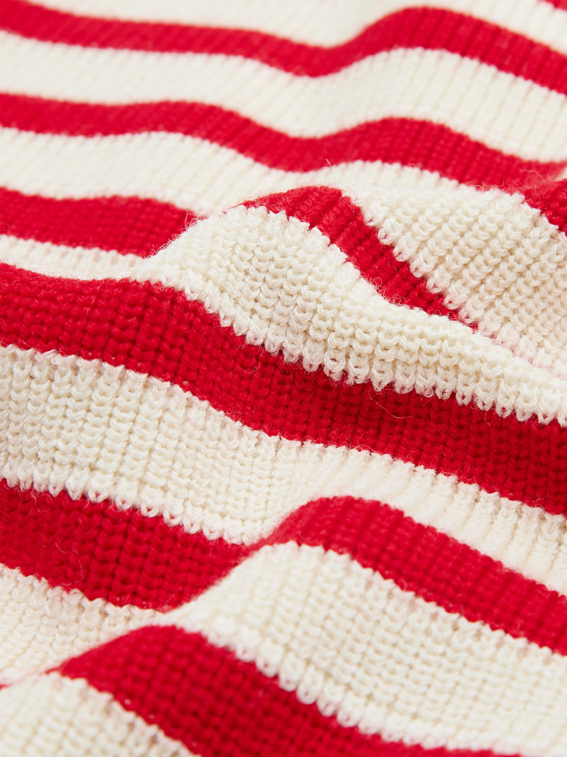 Wool Blend Striped Knit Top